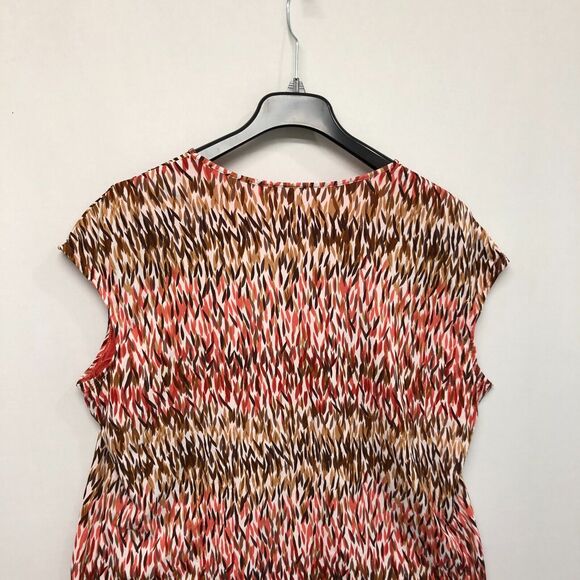 JM Collection Women Short Sleeve Blouse Top Shirt Plus Size 3X Nylon M188 -4 - Picture 5 of 11